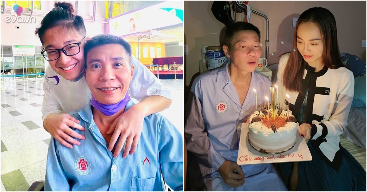 Con trai mừng sinh nhật Công Lý trong bệnh viện, MC Thảo Vân nói lời tình cảm với bố Tít