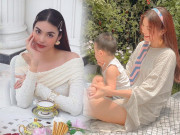 Thời trang - Lấy chồng đại gia, nữ siêu mẫu ngồi ăn sáng vẫn dát đầy hàng hiệu