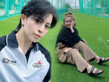 Gil Lê đi đánh golf diện đồ chuẩn soái ca, Hoàng Thùy Linh bỏ qua quy tắc đồ tập