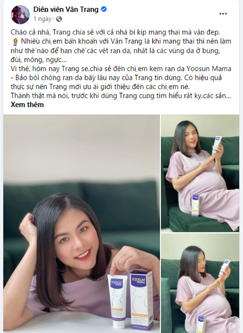 Ở tháng cuối thai kỳ, DV Vân Trang vẫn tranh thủ chia sẻ bí quyết chống rạn cho mẹ bầu - 1