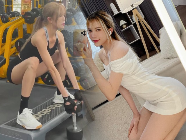 Thiều Bảo Trâm quay lại phòng gym, không cần app dáng vẫn xinh, chỉ có điều tập gì thế này
