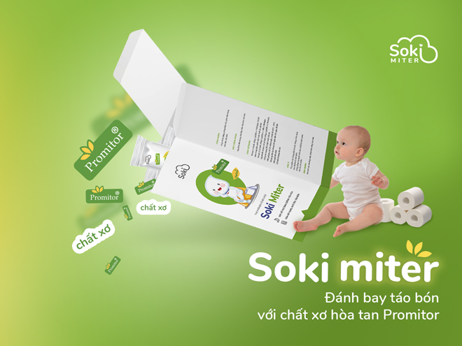 Soki Miter - Giải pháp xử lý táo bón toàn diện với chất xơ hòa tan promitor
