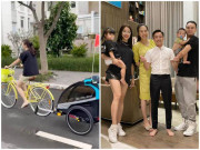 Làm mẹ - Thấy mẹ con Đàm Thu Trang đạp xe, Diệp Lâm Anh hỏi chỗ mua thì Cường Đôla đáp quá chất