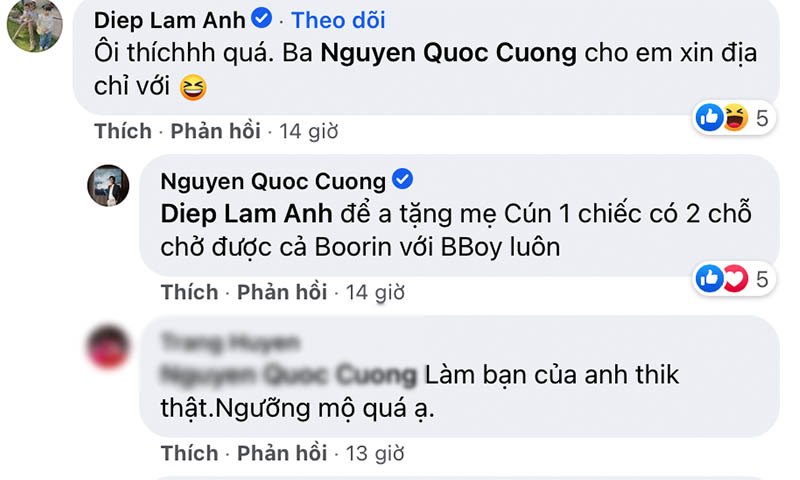 Thấy mẹ con Đàm Thu Trang đạp xe, Diệp Lâm Anh hỏi chỗ mua thì Cường Đôla đáp quá chất - 7