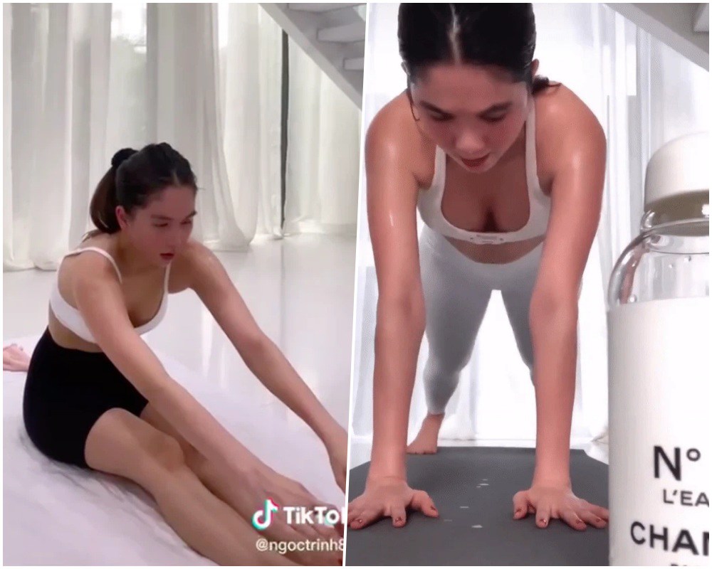 Cậy dáng đẹp, Ngọc Trinh lấy tay ôm khư khư thềm ngực, che không xuể cả điểm nhạy cảm - 7