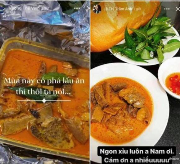 Trương Thế Vinh và Trâm Anh từng đăng ảnh chụp cùng một món ăn trong cùng một ngày. Dù không nhắc gì đến đối phương, nhưng sự trùng hợp này đã khiến khán giả thêm phần tò mò về mối quan hệ của họ.