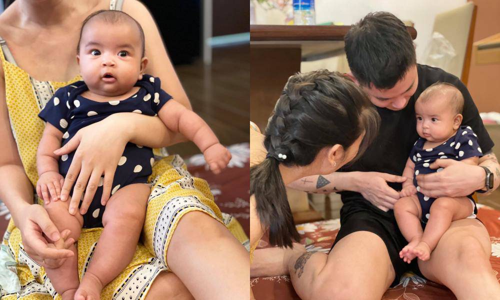 Biểu cảm của bé Moon luôn là tâm điểm chú ý trong mỗi lần được mẹ chia sẻ hình ảnh.