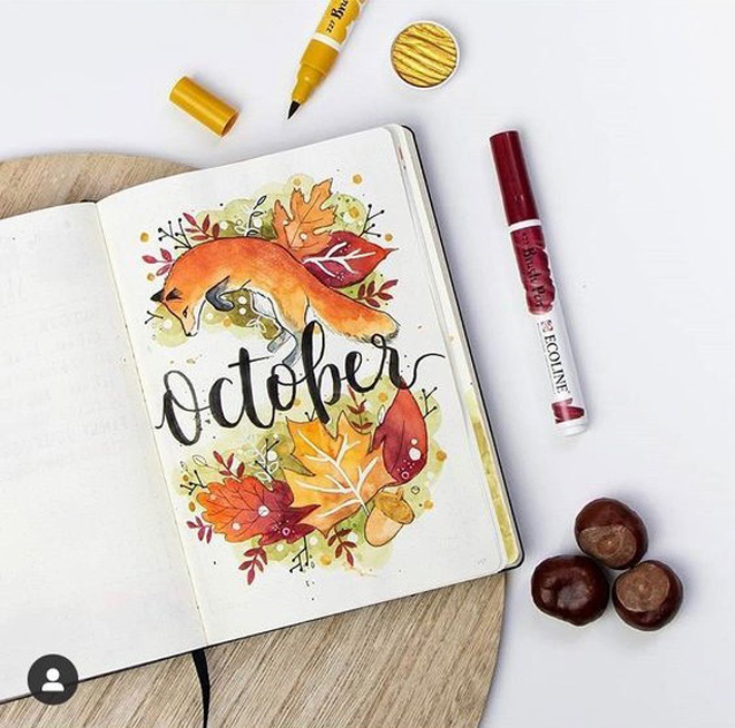 Luyện viết Calligraphy có thể được ứng dụng đa dạng trong đời sống như thiết kế thiệp, vẽ trang trí… Nguồn ảnh: @dutch_dots.