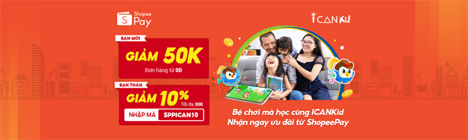 Ví ShopeePay với đa dạng ưu đãi, áp dụng trên nhiều nền tảng giáo dục trực tuyến chuyên nghiệp.