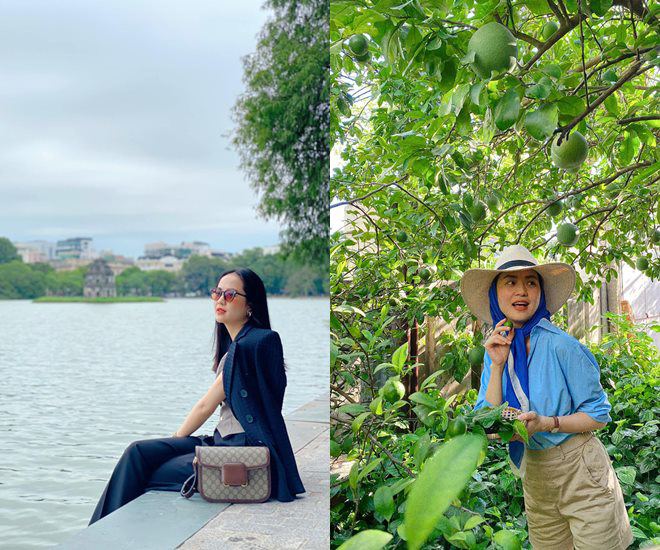 MC Ngọc Bích của Việt Nam hôm nay lúc sang chảnh, thanh lịch khi đi dạo, lúc lại thoải mái, bình dân.