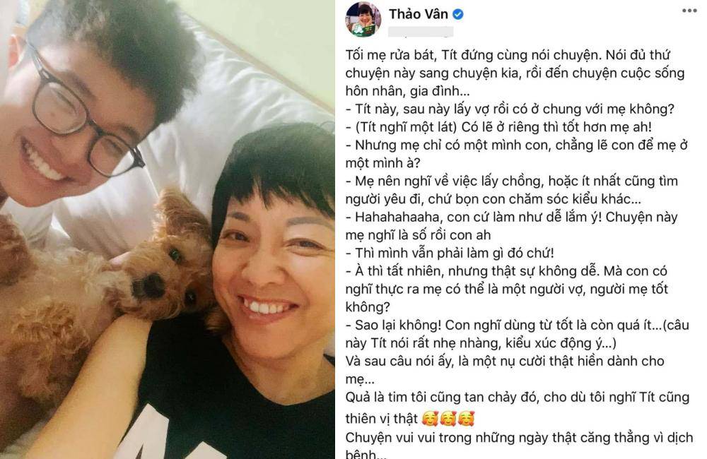 Vợ cũ của NSND Công Lý từng chia sẻ rất nhiều mẩu chuyện giữa mình và con trai.