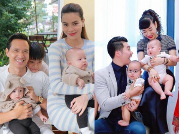 4 cặp song sinh dễ phân biệt ai với ai nhà sao: Con Hồ Ngọc Hà, Khắc Việt khác nhất