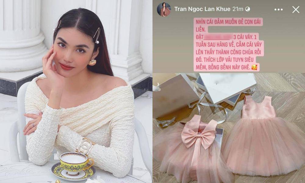 Cư dân mạng tò mò về những chiếc váy bé gái mà Lan Khuê đăng tải, vì cô chỉ có 1 cậu con trai.