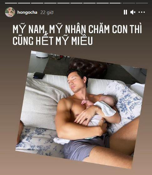 Thay vợ chăm con, các ông bố sao nam Việt gục ngã, ngủ quên khi con còn thức - 3