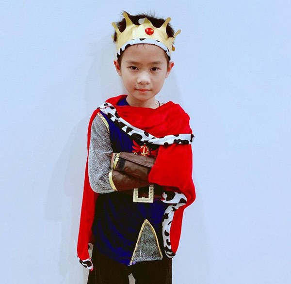 Halloween: Minh Hà trang điểm cho con hết hộp mắt nước, Lý Hải phải dùng than để hoạ mặt - 6
