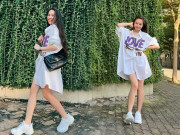 Thời trang - Phối hàng hiệu với mốt giấu quần, Hiền Thục trẻ ra như nữ sinh đại học