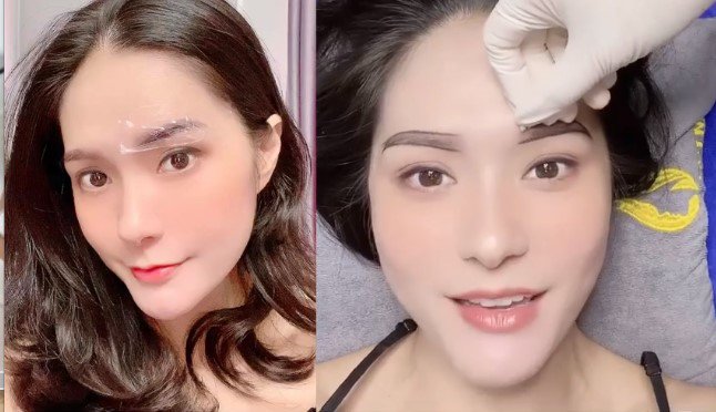 Thông thường, điêu khắc/gẩy sợi chân mày, người thực hiện sẽ được ủ tê trước. Sau đó là kẻ khung định hình phần chân mày và chuyên viên sẽ dựa vào đường khung đó để khắc từng sợi mày bằng dao khắc chuyên dụng.
