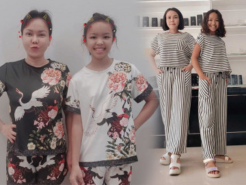 Con gái Việt Hương lần đầu diện váy điệu đà