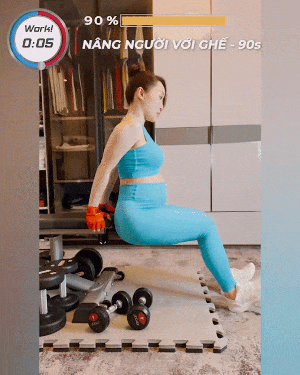 Mang thai đôi bụng to vượt mặt, bà xã Chi Bảo tay vai vẫn thon thả nhờ 5 động tác - 22