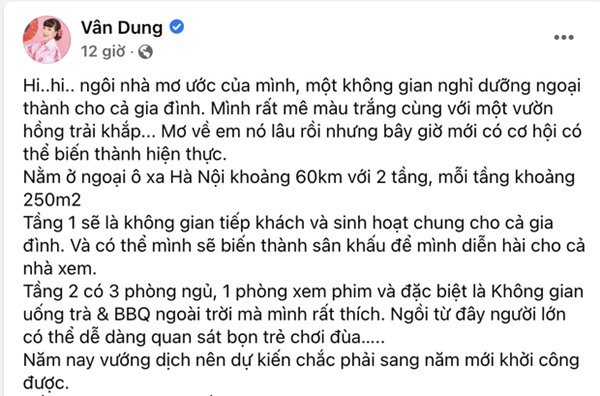Nghệ sĩ Vân Dung khoe sắp xây biệt phủ ở ngoại ô, bên trong amp;#34;mượtamp;#34; như nhà đại gia - 2
