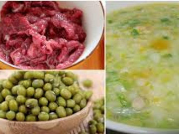 Cách nấu cháo đậu xanh thịt bò cho bé giàu dinh dưỡng