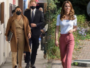 Thời trang - Meghan Markle khó mà sang như Công nương Kate, cứ nhìn cách mặc quần phô bụng tròn ủm là biết