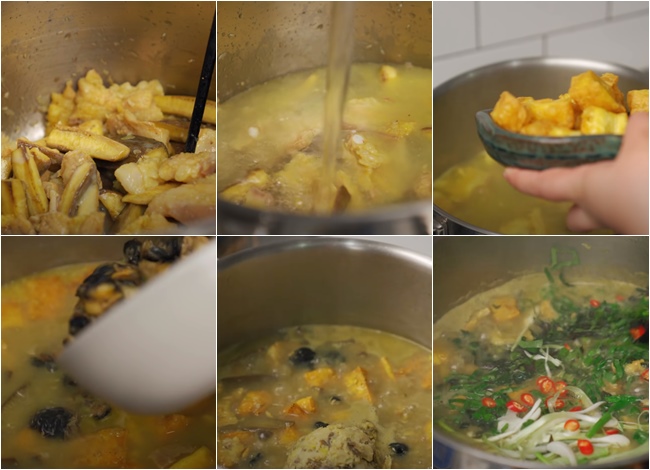 Cách làm ốc nấu chuối đậu ba chỉ ngon chuẩn bị miền Bắc - 9