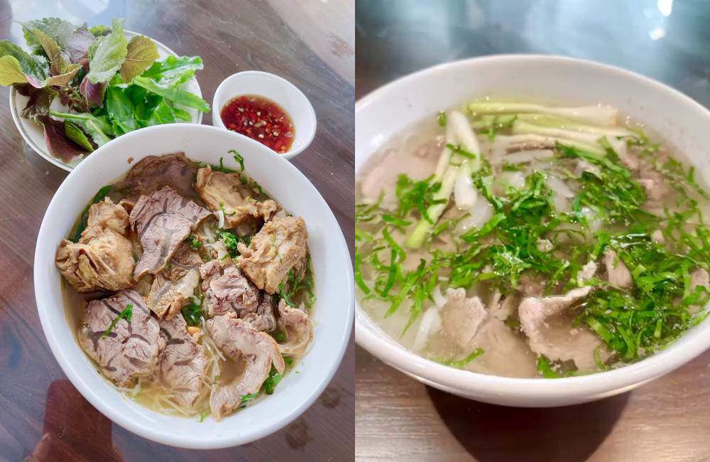 Đại gia Phan Lĩnh nấu tô bún bò đầy ắp thịt, chân giò, sườn heo... cho vợ. Chưa kể, anh còn biết rõ sở thích ăn uống của bà xã, chẳng hạn khi nấu phở sẽ làm cho cô 1 tô không nước béo, chỉ có nước trong...