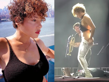 Mót đi tiểu, sao nữ khó kìm chế, "bậy" lên mặt fan nam ngay trên sân khấu