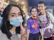 Thời trang - "Trốn con" đi xem chồng đá bóng, Quỳnh Anh ăn diện hệt thời còn son, chỉ 1 chi tiết thay đổi