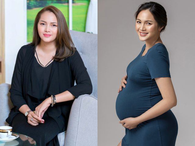 Nhan sắc của nàng Hậu vào những tháng cuối thai kỳ.