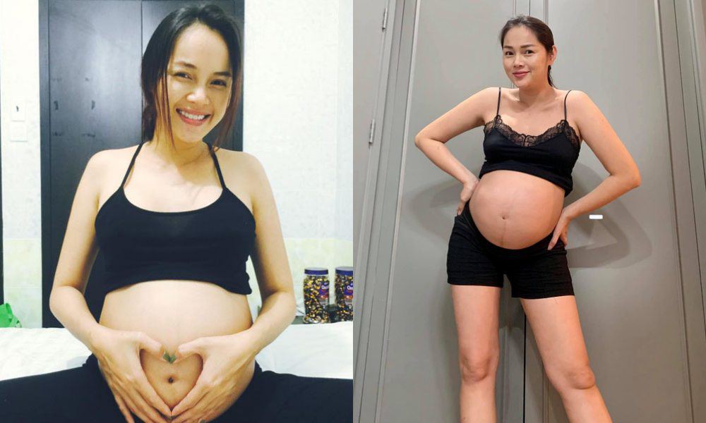 Những tháng cuối thai kỳ, tâm trạng của người đẹp rất vui vẻ. Cô thường xuyên chia sẻ cảm xúc háo hức, đếm đến ngày được gặp 2 con. Được biết, Diễm Châu tăng 13kg trong suốt thời gian mang bầu sinh đôi.