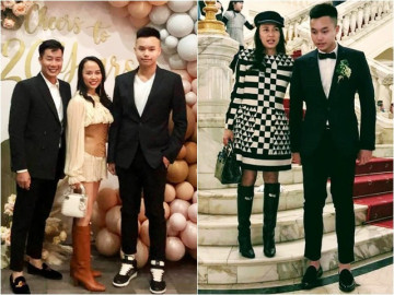 Con trai Hoa Thanh Tùng cao vượt trội, khiến bố đuối nhất khung hình