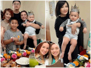 Làm mẹ - Vợ cũ Bằng Kiều làm tiệc thôi nôi cho cháu ngoại Phi Nhung, cậu nhóc bụ bẫm, rất giống bà