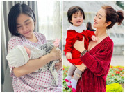 Làm mẹ - Vân Trang giải thích tên độc lạ của cặp sinh đôi, nhiều con sao Việt cũng có tên thật hay