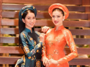 Thời trang - Diện áo dài đôi, Ngọc Thảo - Phương Anh như hai thái cực, ai đẹp hơn ai?
