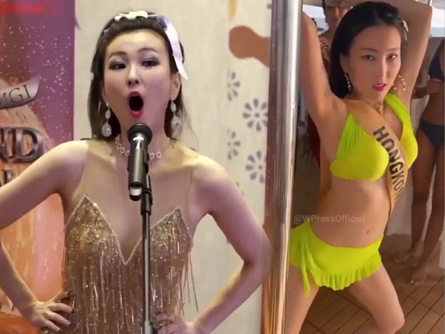 Miss Grand International: Hoa hậu HongKong chơi trội diện bikini múa cột bốc lửa