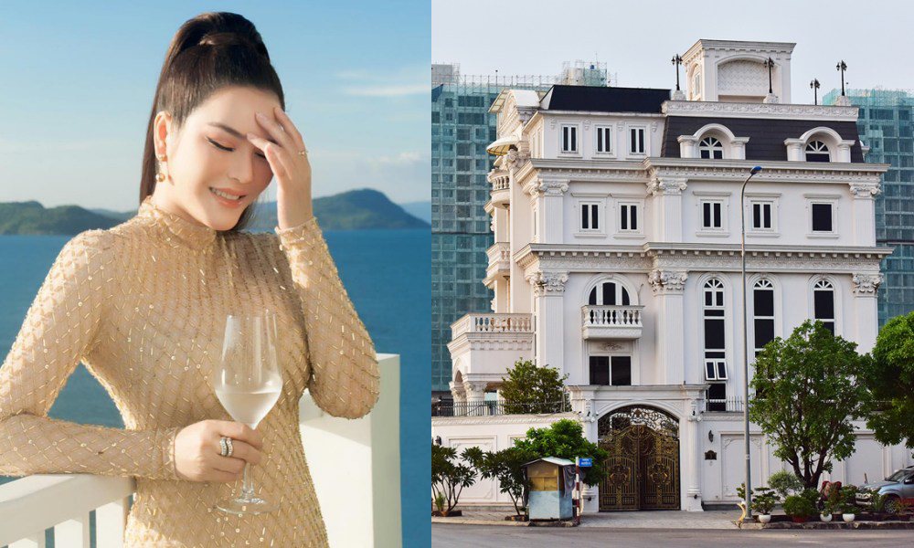 Hình ảnh bên ngoài căn biệt thự tại Quận 2 của Lý Nhã Kỳ, với tổng diện tích kể cả sân vườn là 600m2.