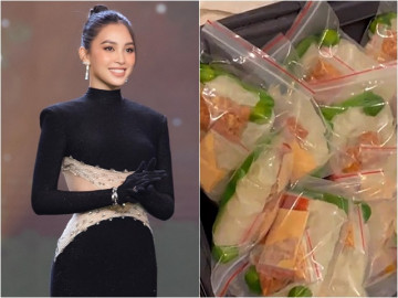 Hoa hậu Tiểu Vy đựng nửa vali toàn món ăn này mang đi công tác