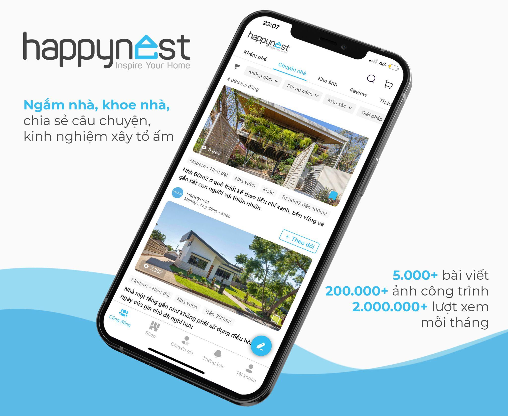 Ứng dụng Happynest về nhà ở: tha hồ ngắm nhà đẹp, tìm chuyên gia và sắm nội thất - 1