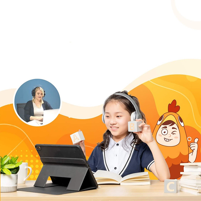 Trẻ học tiếng Anh tương tác cùng giáo viên bản ngữ theo phương pháp SCB