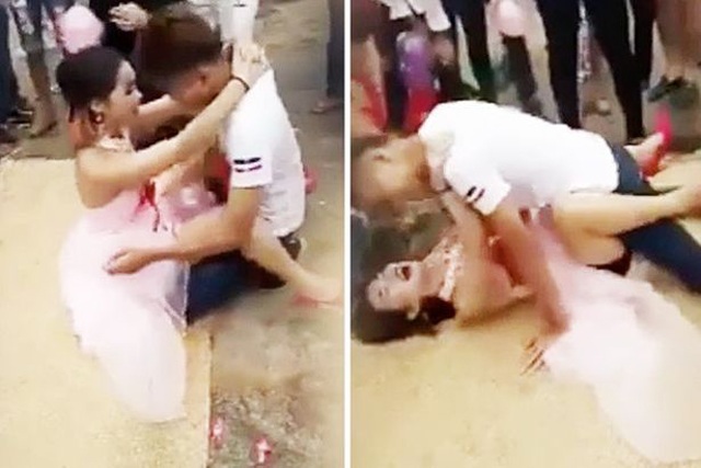 Cô dâu chú rể chơi đập bóng bằng amp;#34;phần dướiamp;#34;, quan khách không can ngăn còn kích động thêm - 2