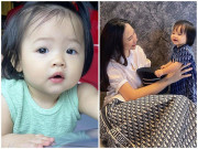 Làm mẹ - Con gái Cường Đôla Đàm Thu Trang được khen có tướng mặt đẹp, môi chẻ giàu sang phú quý