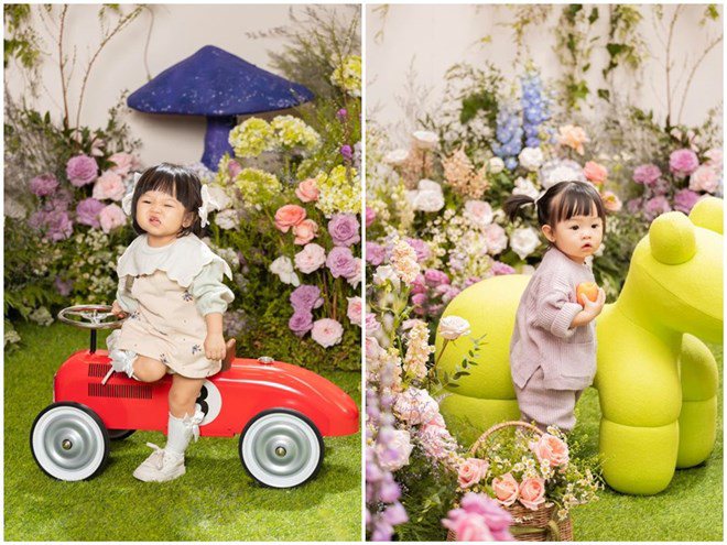 Nàng thơ trong rừng hoa với biểu cảm cực hài hước.