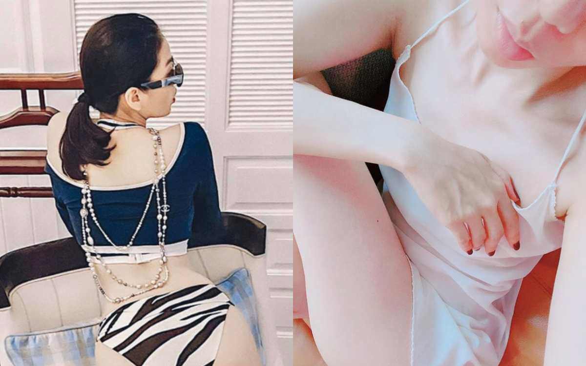 Dù đã ở ngưỡng U40 nhưng Lệ Quyên vẫn giữ được cơ thể săn chắc, thon gọn, đặc biệt là vòng eo con kiến đáng ngưỡng mộ. Tuy nhiên, cách tạo dáng của cô đôi khi khiến người xem ngán ngẩm.