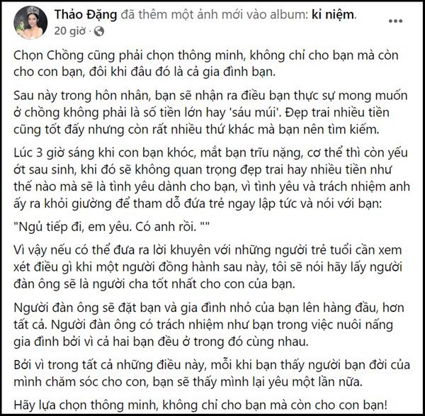 Ly hôn vì chồng đánh đập, Đặng Thu Thảo chỉ cách chọn chồng chuẩn như đinh đóng cột - 2