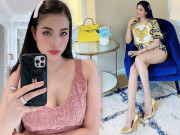 Làm đẹp - Phạm Hương sớm quay lại đường đua vóc dáng sau sinh, diện áo cổ sâu, khoe thềm ngực