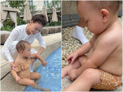 Làm mẹ - Lisa diện đồ bơi quyến rũ trong tiệc sinh nhật mẹ Hồ Ngọc Hà, nhìn sang Leon quá hài hước