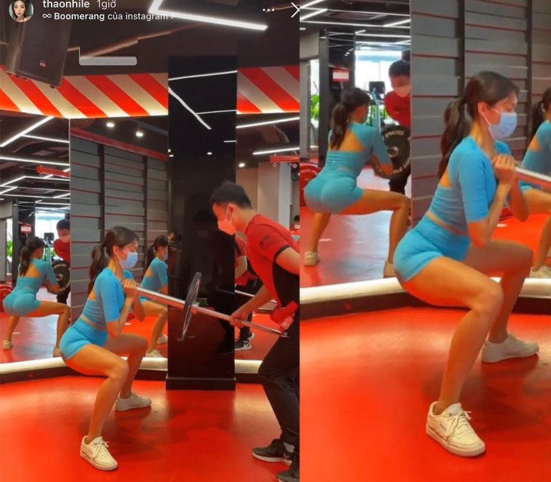 Nếu như vòng 1 của phái nữ khó tác động để tập to hơn thì vòng 2 cũng như vòng 3 có thể cải thiện kích thước. Bài tập cô đang chú trọng đó chính là squat, deadlift, hip thrust để nâng mông cao và tròn hơn.
