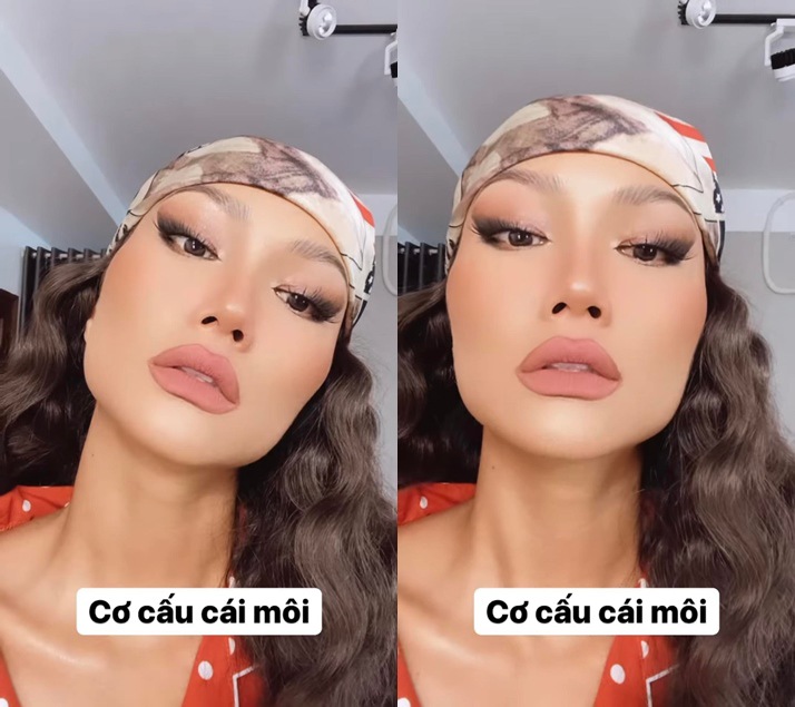 HHen Niê đang là gương mặt chiếm nhiều cảm tình khi đảm nhiệm trọng trách cầm cân nảy mực trong The Next Face. Gương mặt cô cá tính với đôi môi đánh son nude tràn viền. 